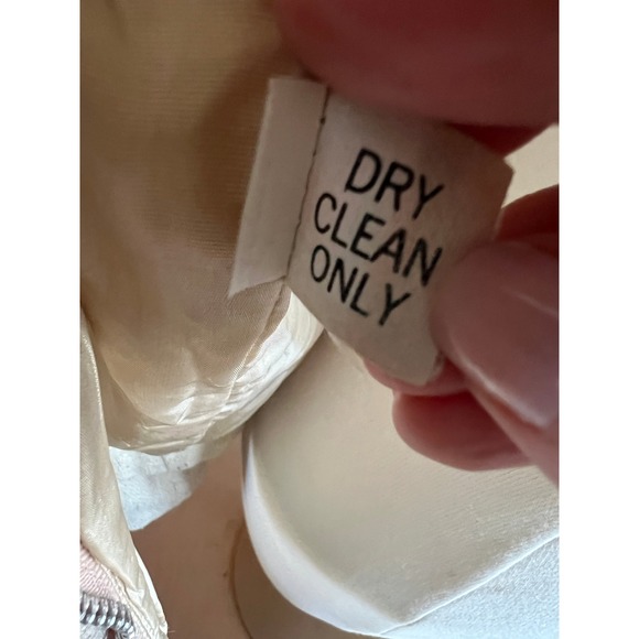 Vtg 70s Cream Wool Pleated Sunburst Jacket Puff Shoulder Quiet Luxury ILGWU Mod - Picture 6 of 16